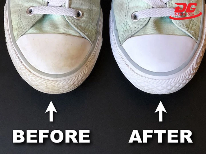 Làm sạch vết bẩn ở đầu mũi giày Ananas