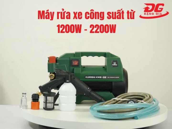 Máy rửa xe công suất từ 1200W - 2200W