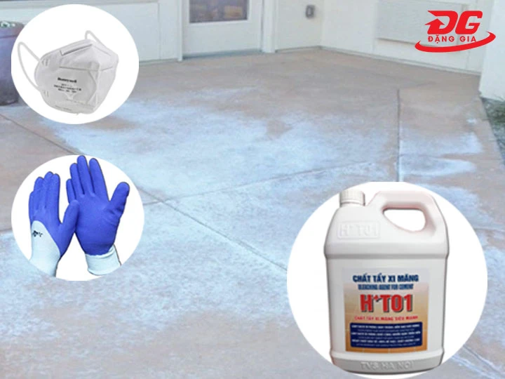 dung dịch Tẩy xi măng nền gạch