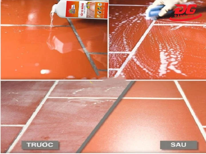 Dùng dịch tẩy xi măng TVS chuyên dụng