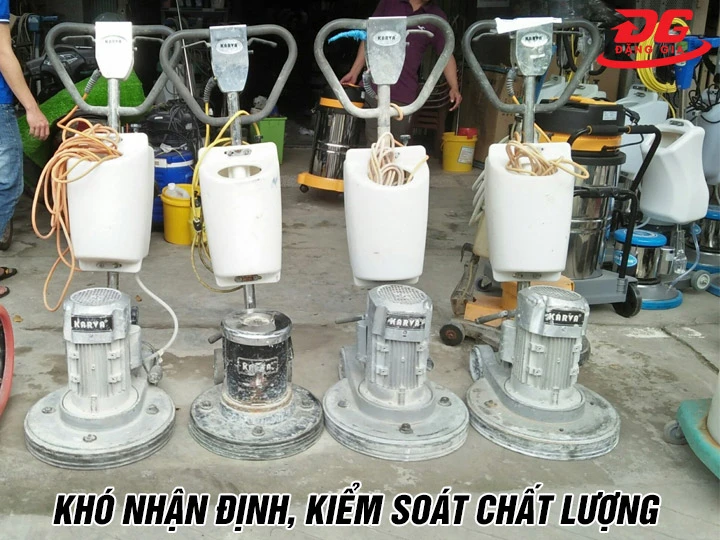 Mua thanh lý máy chà sàn cũ khó kiểm soát chất lượng