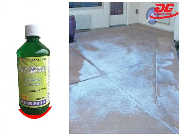 Dùng chất tẩy vữa xi măng HCL