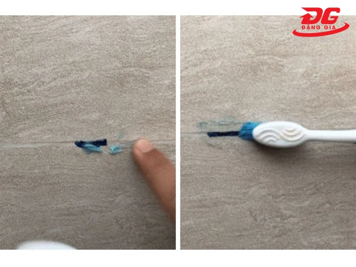 tẩy xi măng bằng kem đánh răng