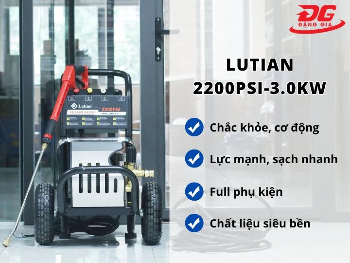 Ưu điểm máy rửa xe Lutian 2200PSI-3.0KW
