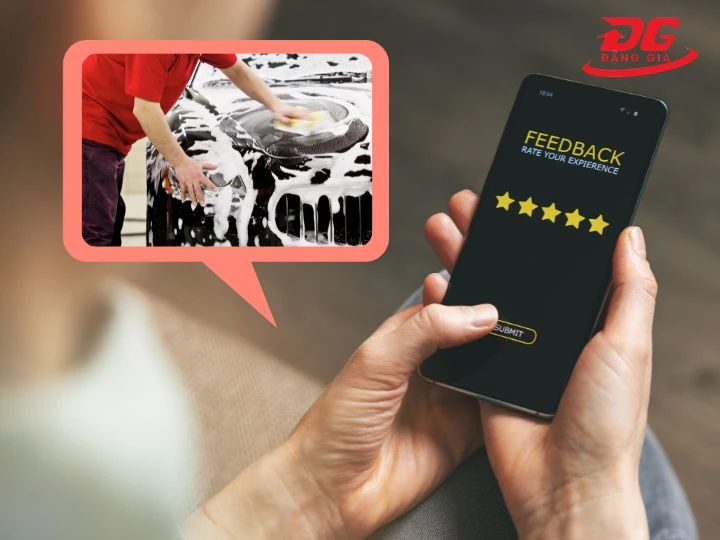 Tiệm rửa xe được khách hàng feedback 5 sao