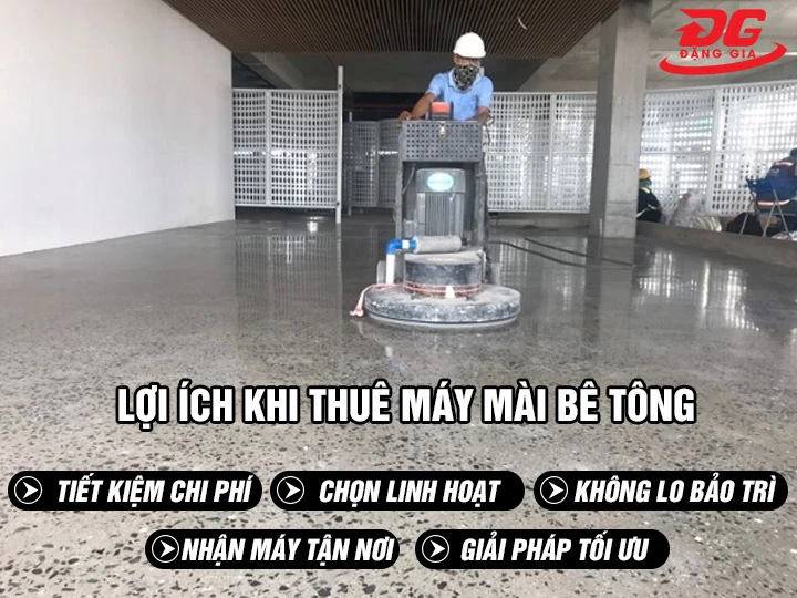 Lợi ích khi thuê máy mài sàn bê tông