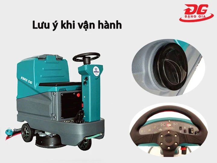 lưu ý sử dụng máy chà sàn ngồi lái Kumisai KMS D6
