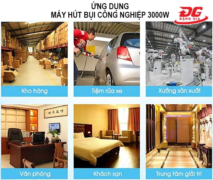 ứng dụng của Máy hút bụi công nghiệp 3000W