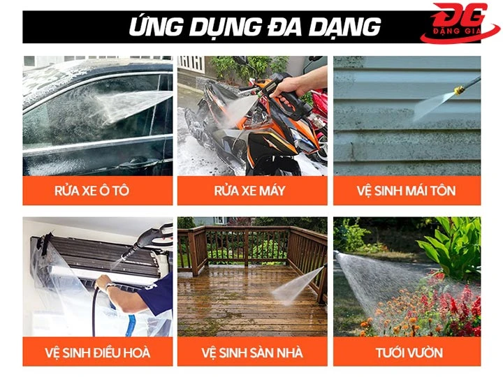 Ứng dụng thực tiễn của máy rửa xe