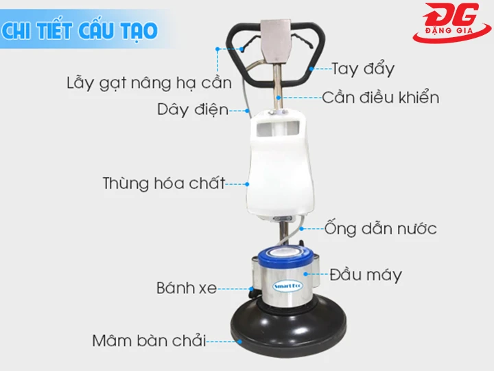 cấu tạo máy đánh sàn công nghiệp