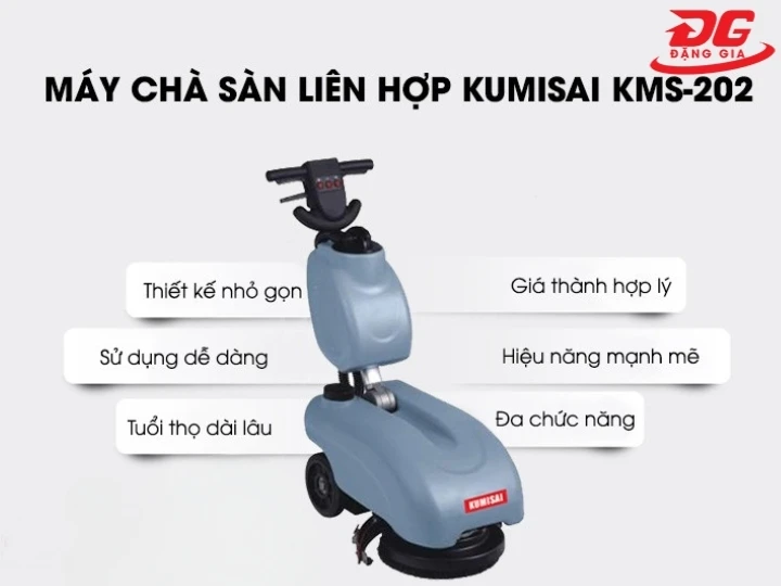 máy chà sàn mini Kumisai KMS-202 tuổi thọ cao