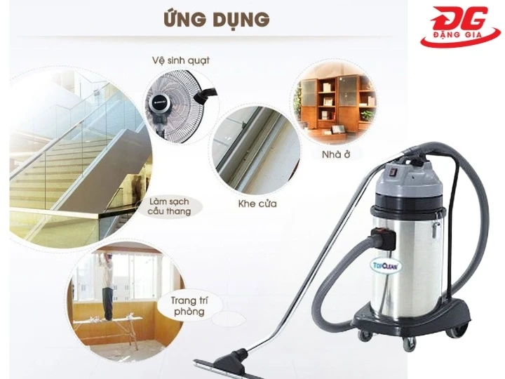 ứng dụng Máy hút bụi hút nước TopClean TC 40S\