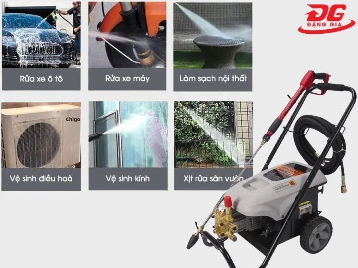 Ứng dụng máy xịt rửa cao áp Lutian LT-16MC