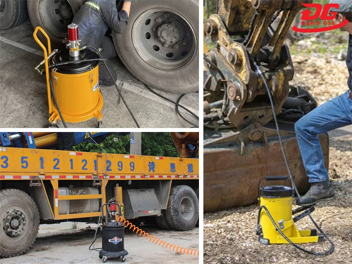 Ứng dụng máy bơm mỡ Kocu