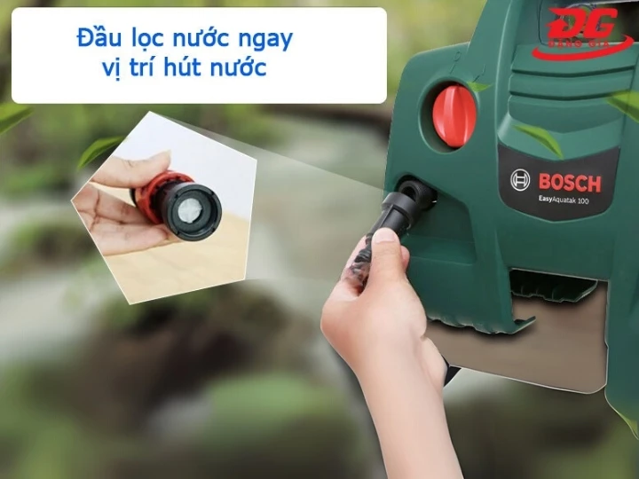 Trang bị đầu lọc ngăn bụi, cặn bẩn