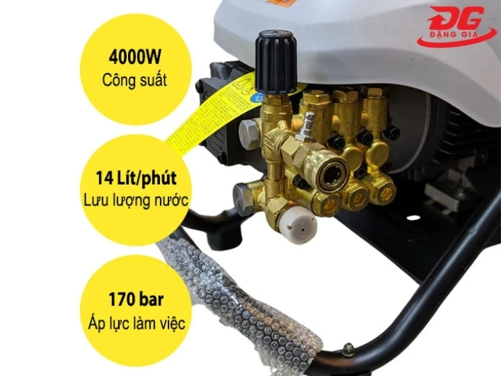 Máy xịt rửa ô tô áp lực cao Lutian LT-19MC công suất khỏe