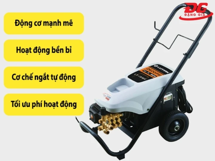Máy xịt rửa ô tô áp lực cao Lutian LT-19MC cơ chế ngắt tự động