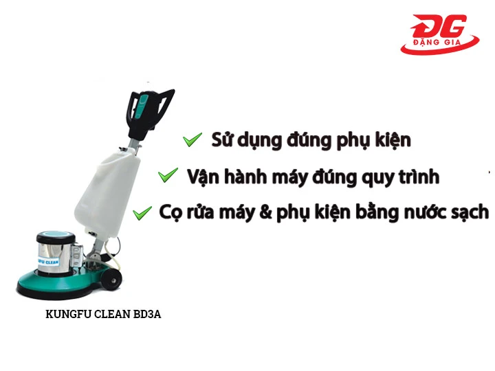 cách sử dụng máy chà sàn Kungfu Clean BD3A
