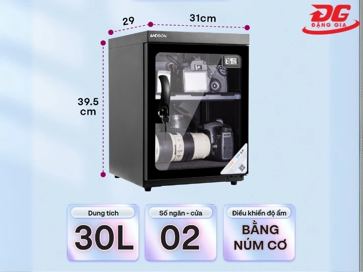 Ngoại hình của tủ chống ẩm ANDBON AB-30C