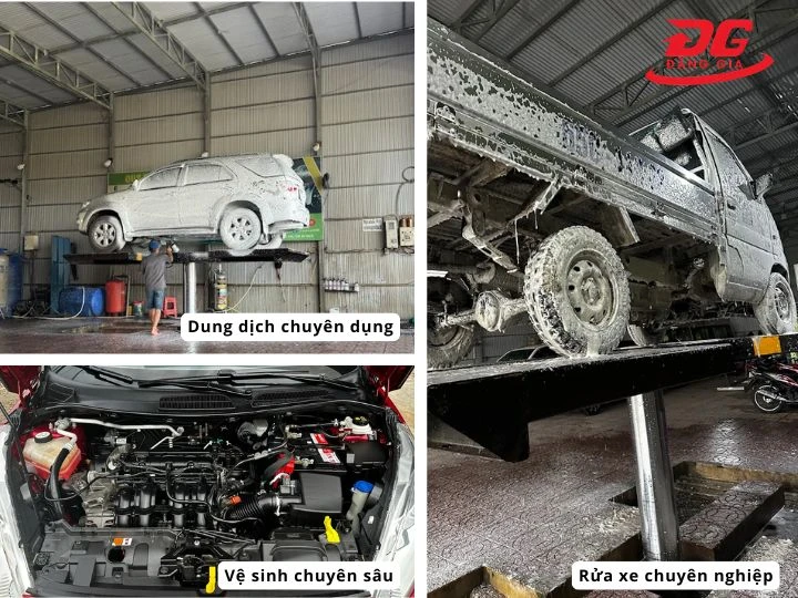 Các dịch vụ tại tiệm rửa xe An Giang 365 Thoại Sơn