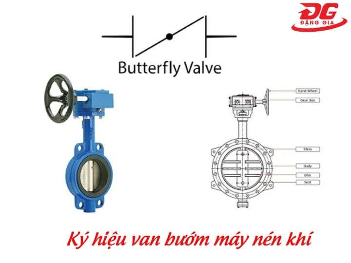 Tìm hiểu ký hiệu van bướm máy nén khí