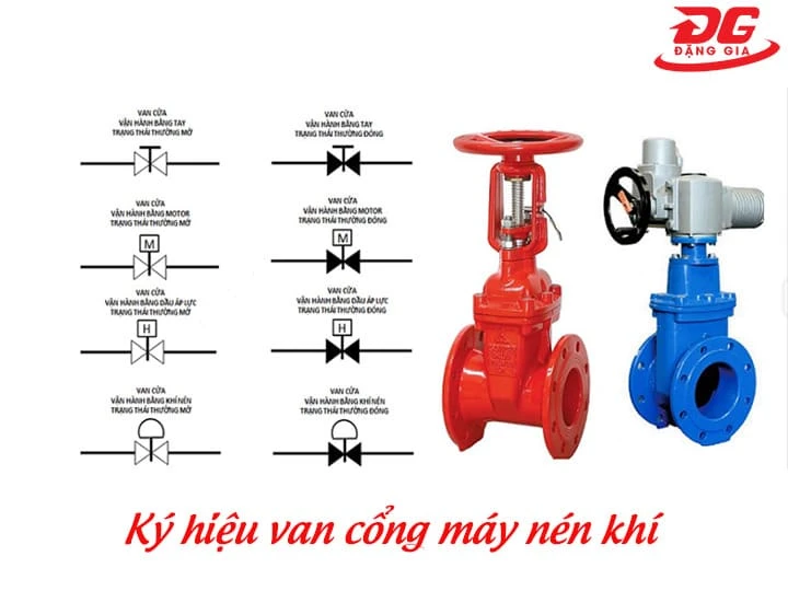 Tìm hiểu ký hiệu van cổng của máy nén