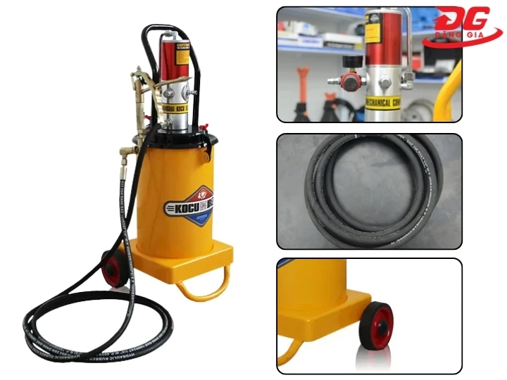 Thiết kế máy bơm mỡ khí nén Kocu GZ-3