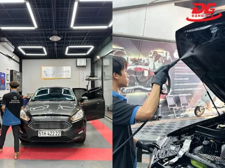 Rửa xe quận Tân Phú Vicare cực hiện đại