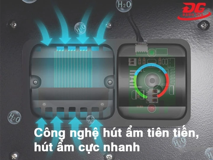 Tủ chống ẩm chính hãng Kumisai DHC 400 hút ẩm siêu tốc