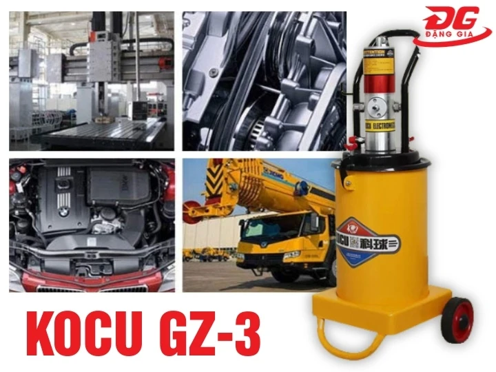 Ứng dụng máy bơm mỡ khí nén Kocu GZ-3