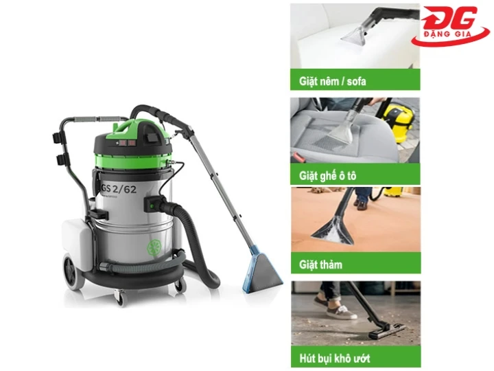ứng dụng máy hút bụi giặt thảm IPC GS2/62 EXT GARAGE