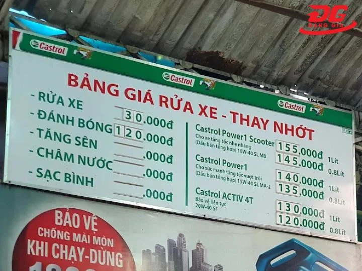 Giá rửa xe máy Tp.Hcm