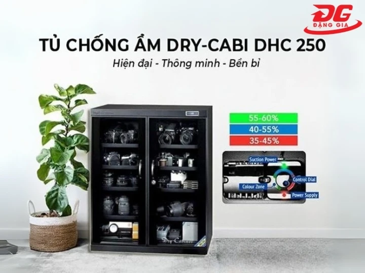 tủ chống ẩm chính hãng Kumisai DHC 250 chất liệu cao cấp