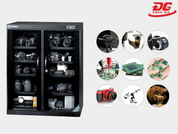 ứng dụng tủ chống ẩm chính hãng Kumisai DHC 250