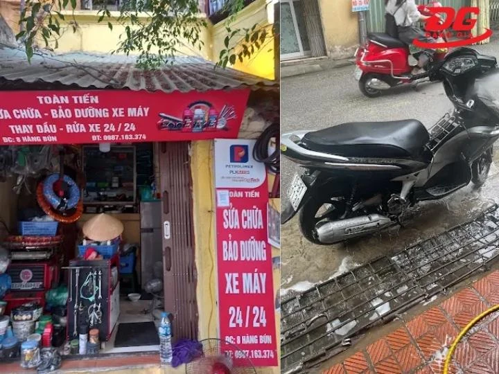 Tiệm rửa xe Ba Đình Toàn Tiến