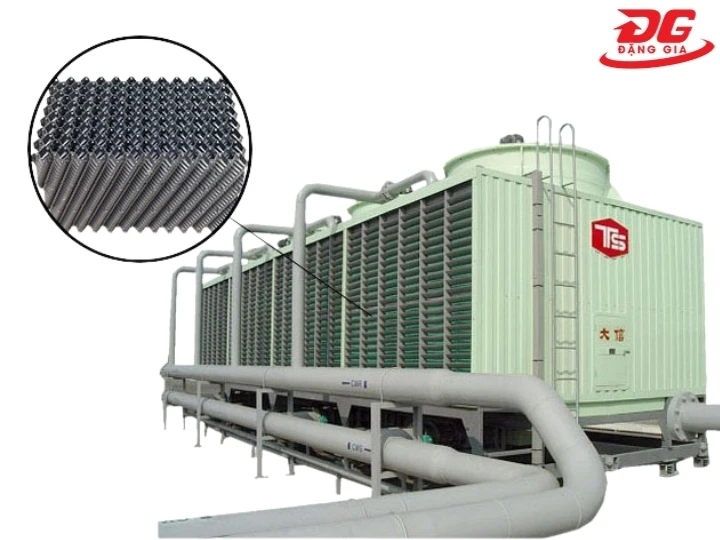 Cấu tạo tháp giải nhiệt TASHIN TSS 300RT*4cell*2tổ