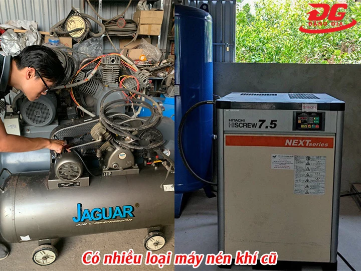 máy nén khí cũ nhiều mẫu mã