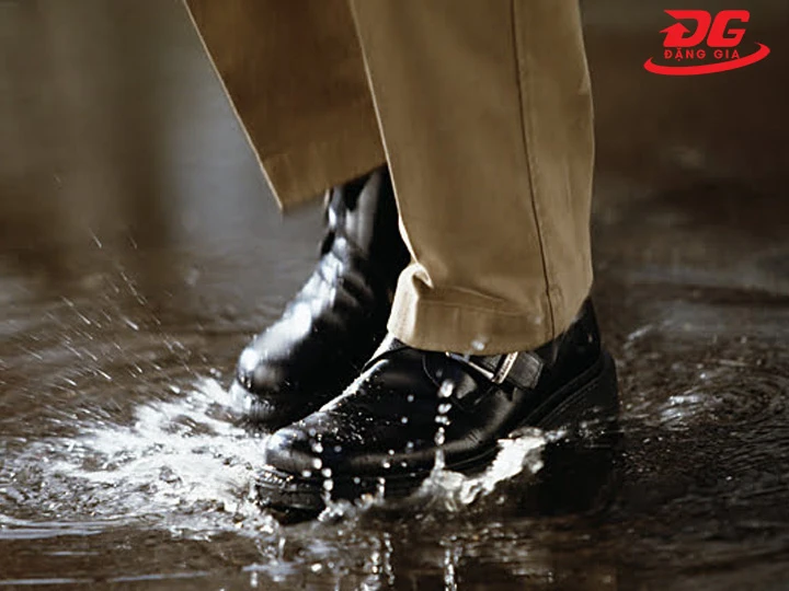 giầy da bị ẩm ướt