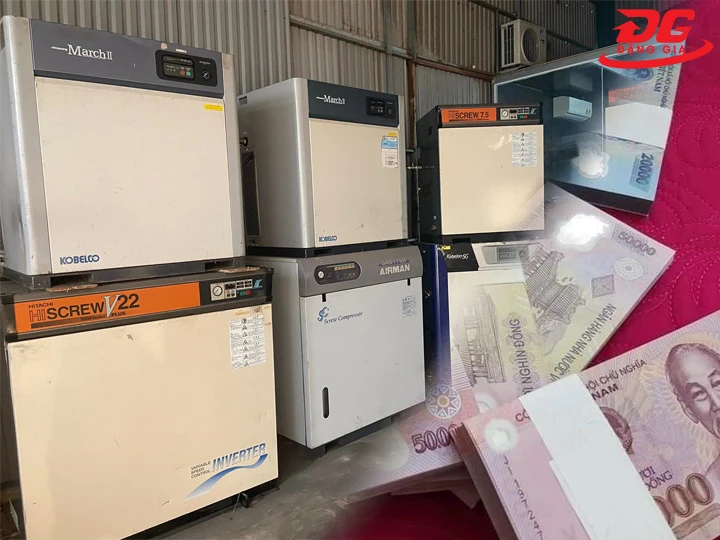 Máy nén khí trục vít cũ giá rẻ
