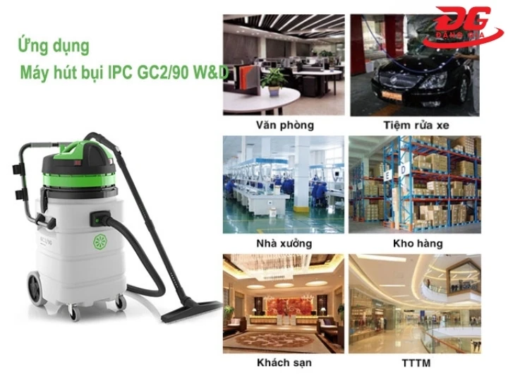 ứng dụng máy hút bụi khô ướt IPC GC2/90 W&D
