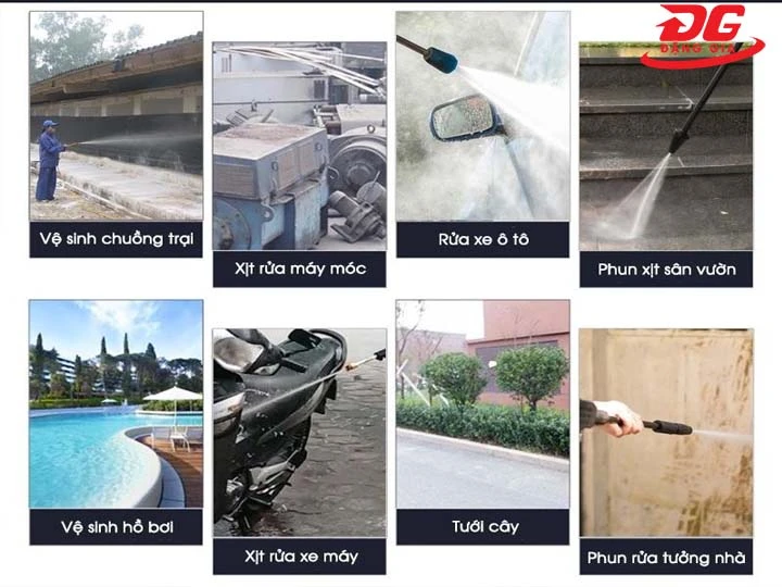 ứng dụng máy rửa xe Lutian 2600PSI AUTOSTOP