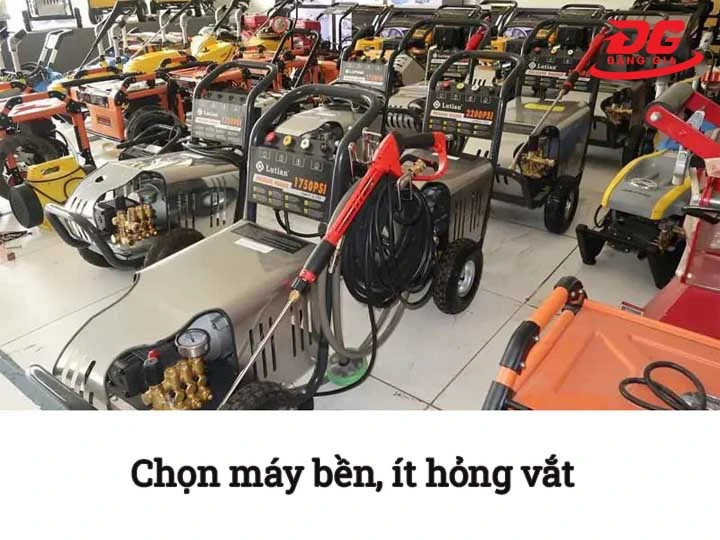 chọn máy xịt rửa xe 200 bar bền, ít hỏng
