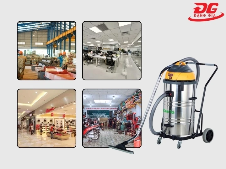 Ứng dụng máy hút bụi công nghiệp Clean Tech CT 823