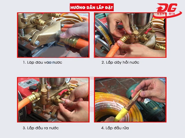 Hướng dẫn lắp đặt máy rửa xe dây đai