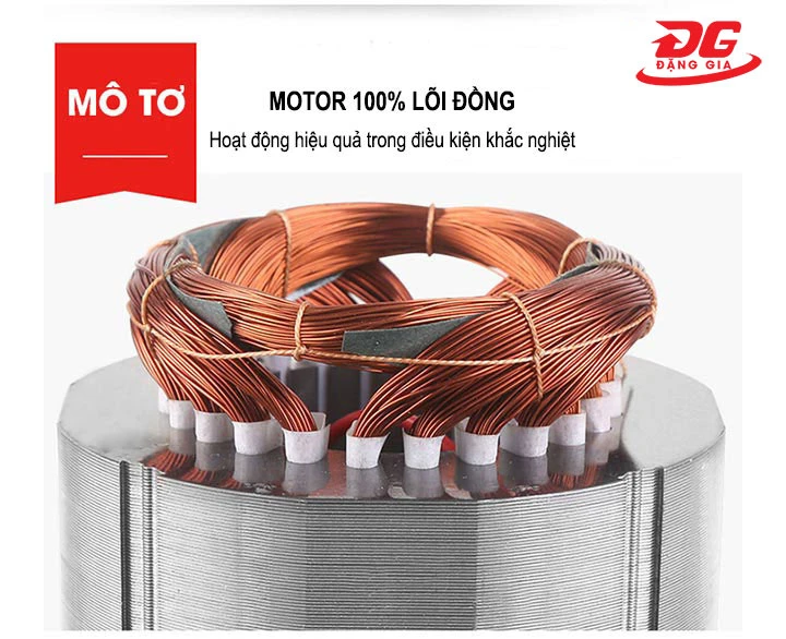 motor lõi đồng của máy xịt rửa sân vườn