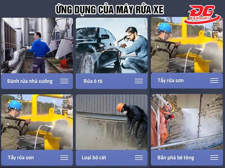 ứng dụng của máy rửa xe Dekton DK-CWR 2800A