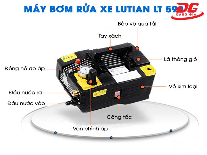 cấu tạo máy bơm rửa xe Lutian LT 590