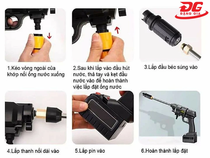 sử dụng máy rửa xe pin Nhật bãi
