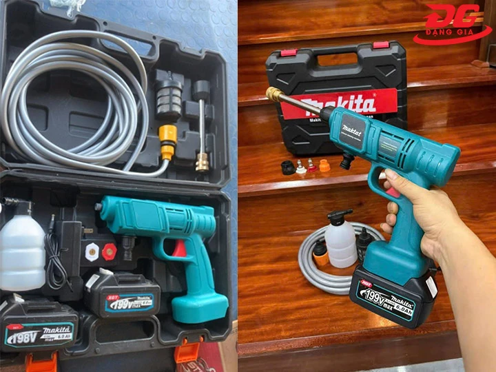 Máy rửa xe pin Nhật bãi gọn nhẹ