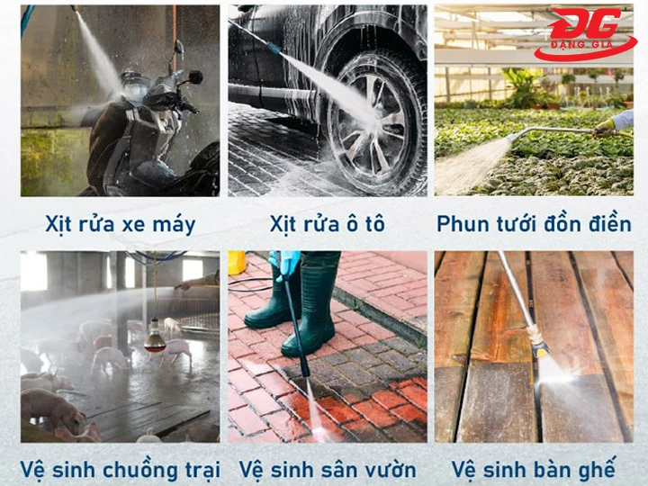 ứng dụng Máy phun rửa xe cao áp Palada LT-390B 1.8KW